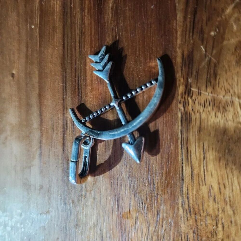 Free People Arrow Compound Bow Charm Keychain Clip